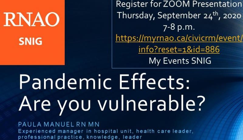 Pandemic Effects: Are you vulnerable?