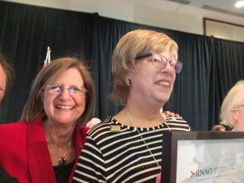 A happy moment for Christine! Christine Kent when SNiG won Interest Group of the Year! 2014
