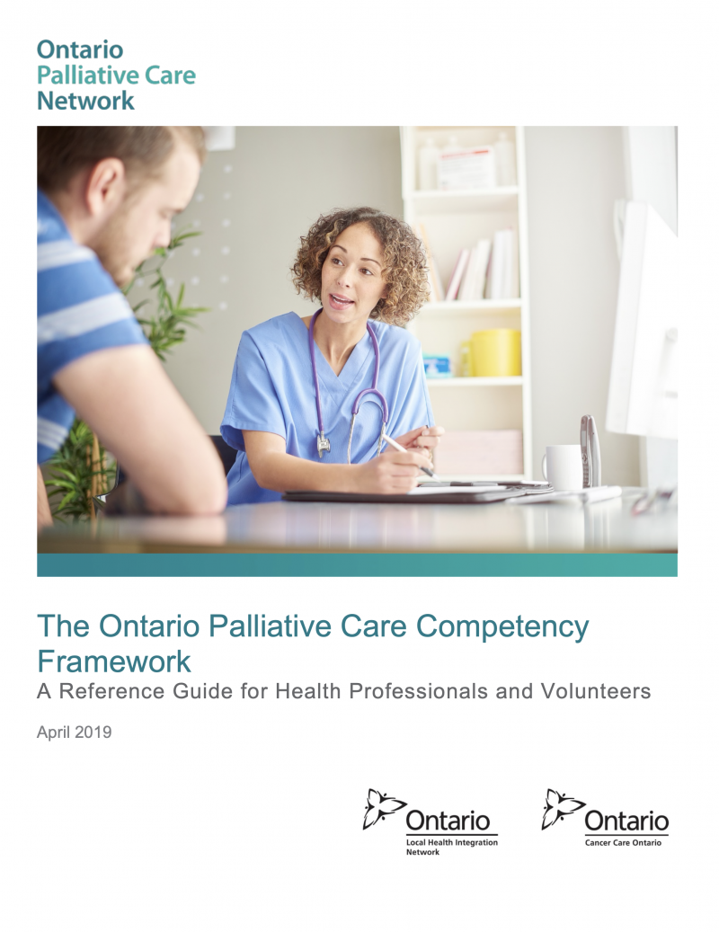 The Ontario Palliative Care Competency Framework (2019) Title Page
