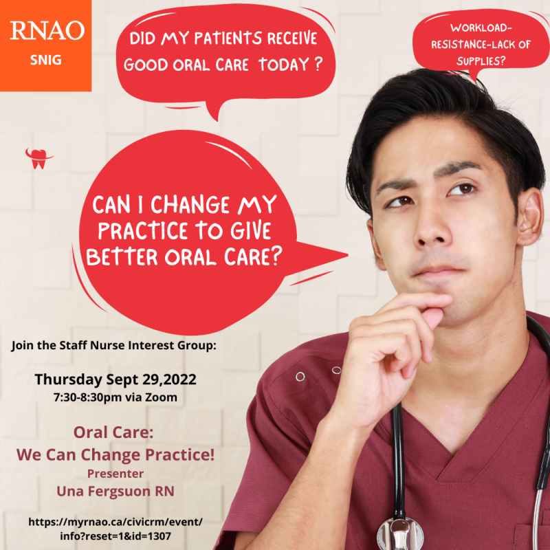 Oral Care -We Can Change Practice!