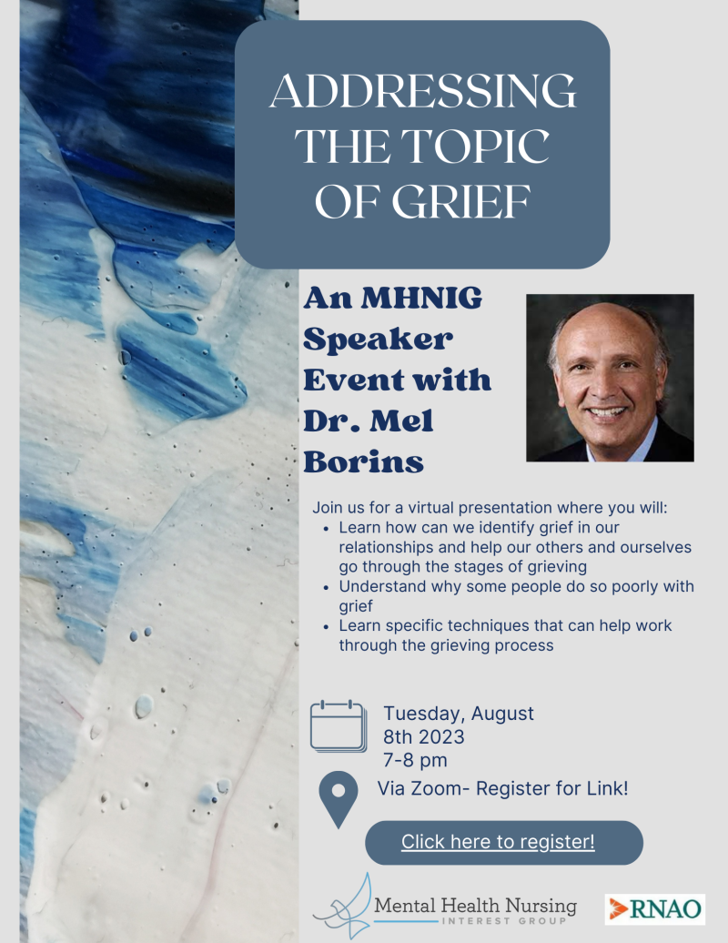 Upcoming MHNIG Event-Addressing the Topic of Grief