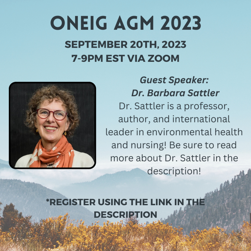 AGM Sept 20, 2023 with speaker Dr. Barbara Sattler