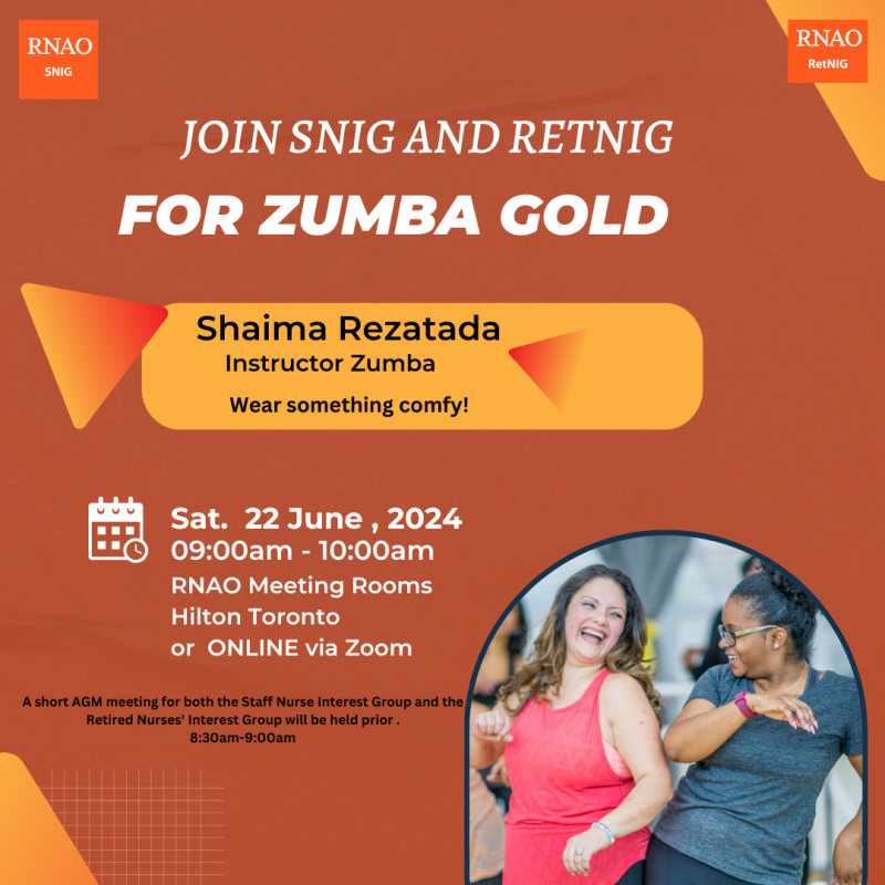 Hybrid Zumba gold Session at the RNAO AGM 2024