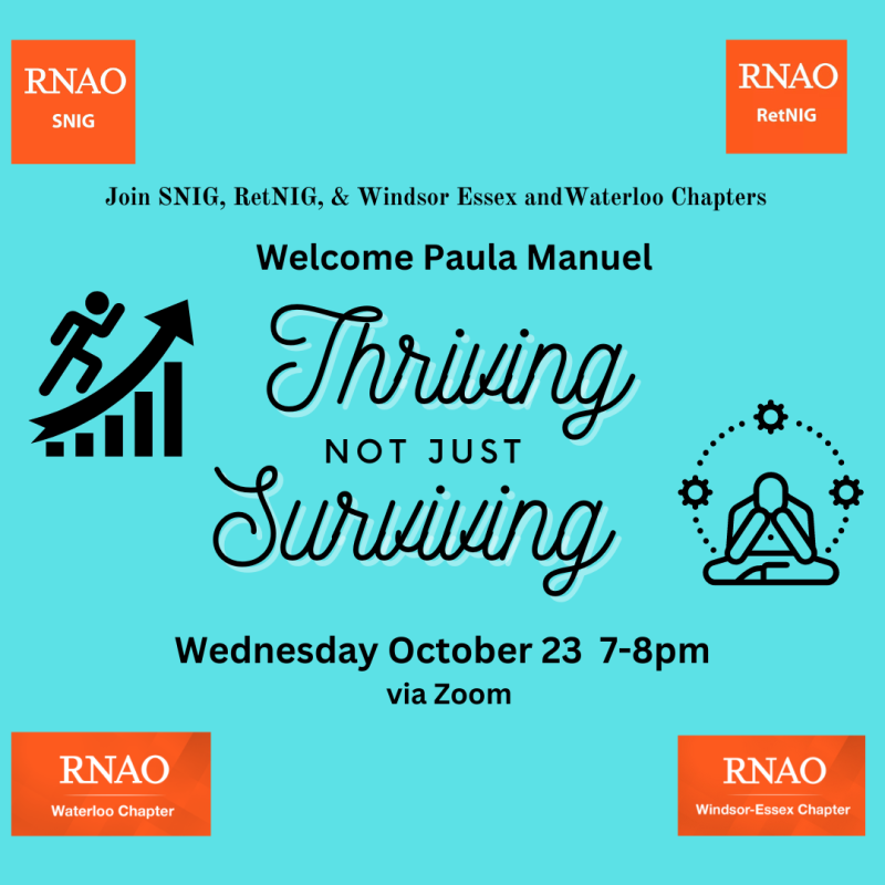 Thriving not just Surviving! Zoom event Oct 23 at 7pm