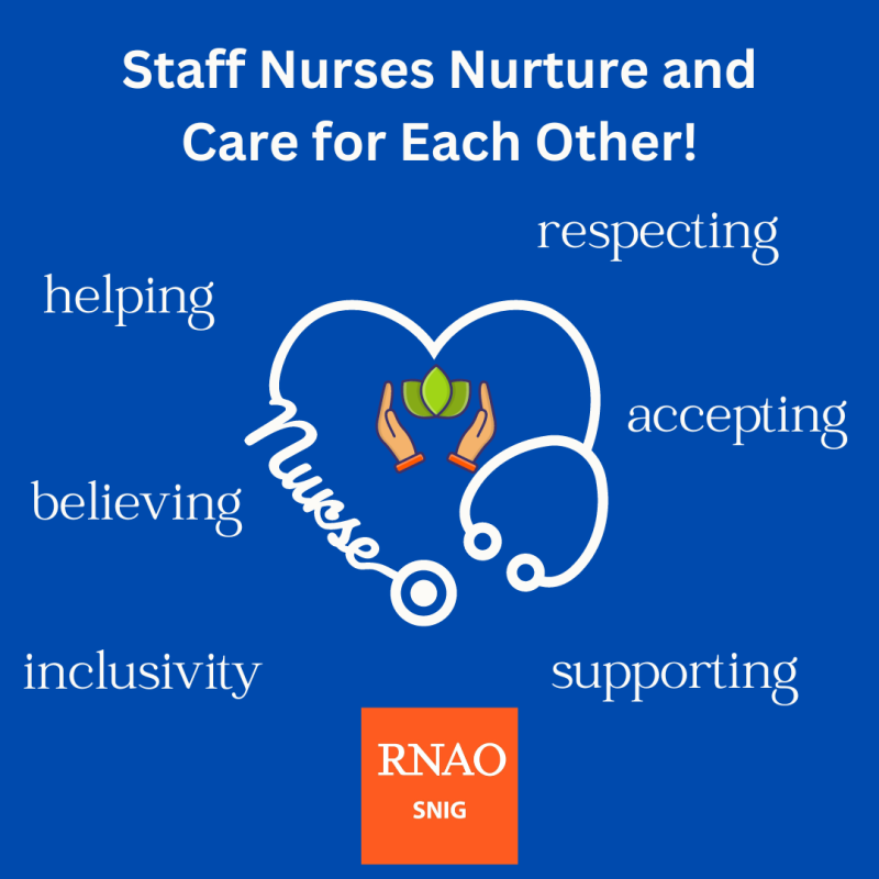 Staff Nurses Nurture and Care for Each other