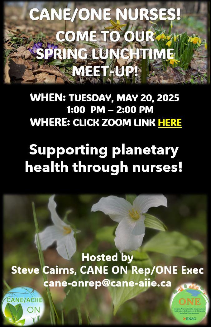 Poster with flower pictures and meet up information