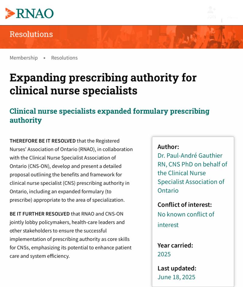 Resolution Rx.  CNS - May 2025