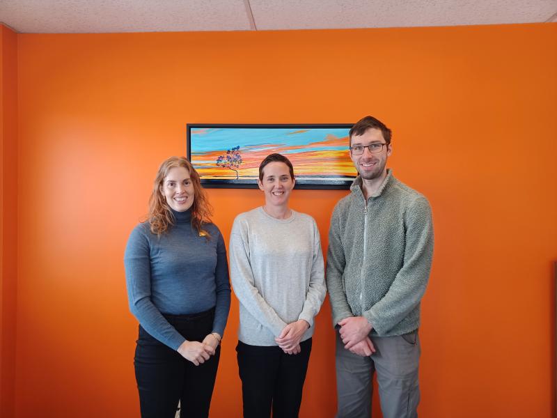 Jenna Bennett, MPP Chandra Pasma, and Stephen Kimbell 