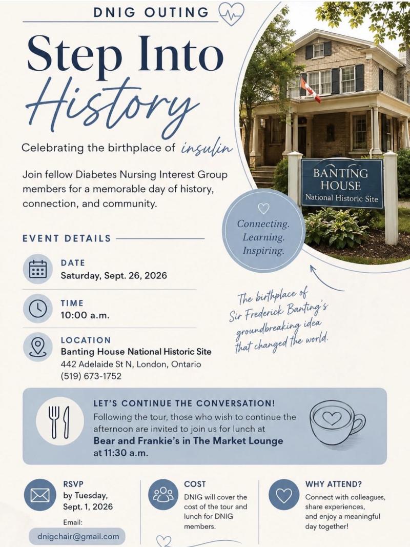 In Person Event at Banting House 