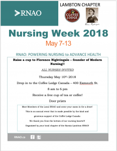 Nursing Week Annual Event - "Raise a cup to Flo" Free Coffee for Nurses