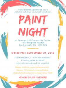 Promotional poster - paint night