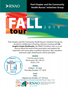 Fall Tour Flyer Peel Chapter and CHNIG 