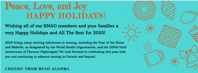 Happy Holidays - A Message from RNAO Algoma