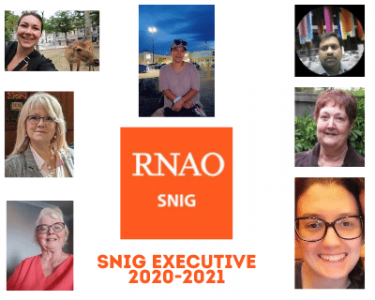 Here are the Executive for SNIG for 2020-2021!   Lhamo Dolkar (center) Chair  Left and down top to bottom : Rachel Radyk Student Rep : Manon Belanger Policy ENO : Brenda Hutton Financial ENO : Right Top to bottom : Sam Perikala Communications ENO : Una Ferguson Past Chair and Communications ENO : Emily Bowness (Hinton) Membership