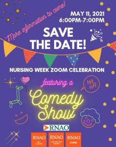 SAVE THE DATE - May 11 6-7pm! Comedy Show hosted by CHNIG, Chatham-Kent and Peel Chapters!