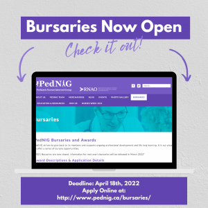 PedNIG Bursaries & Awards Information Poster 