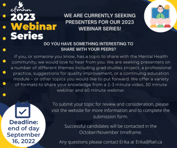 2023 webinar series call for submissions