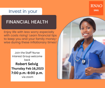 Invest in Your Financial Health! Thurs. Feb 16, 2023 7:00 p.m.  via Zoom