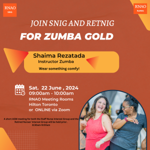 SNIG and RetNIG Zumba gold session at the RNAO AGM 