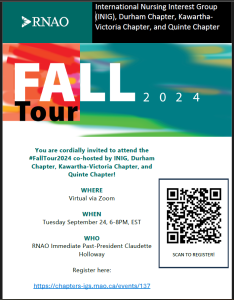 Flyer advertising Fall Tour 2024