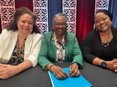 Chair Lori Zozzolotto, Board Liasion Dania Versaillies and Founder of OBNN Shelly Philip LaForest at the NSWOCC National Conference