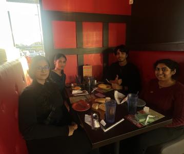 4 people at table