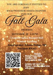 Windsor-Essex Chapter - Fall Gala, Sept 25 poster