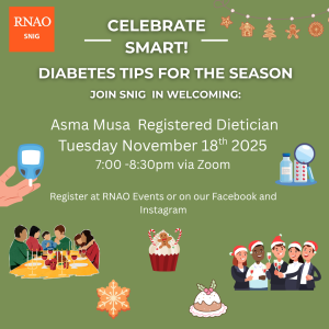 SNIG NOV. event: Celebrate Smart! Diabetes Tips for the Season  Nov 18, 7-8:30pm via zoom