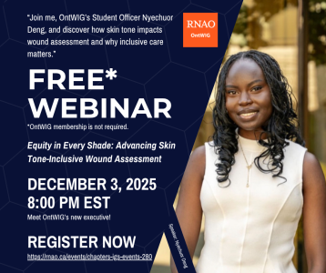 Invitation from Nyechuor Deng to join OntWIG's webinar.