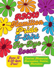 RNAO Hamilton Pride T-Shirt Tie-Dye Event