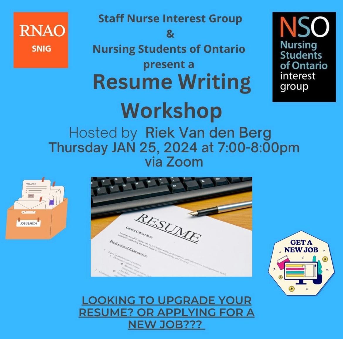 January 23 - Resume Building with SNIG 1